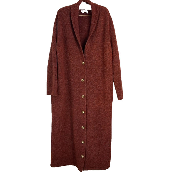 Kilo Brava Free People Cardigan Women's Size 3X Paprika Knit Maxi Button Long